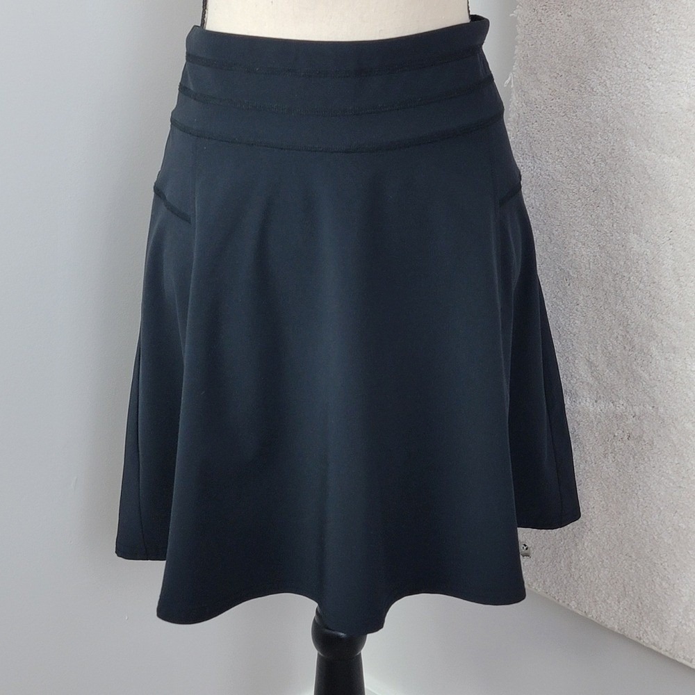 Athleta All Day Skort 14 Black High Rise Active Travel Golf Skirt Gorpcore - Picture 2 of 14